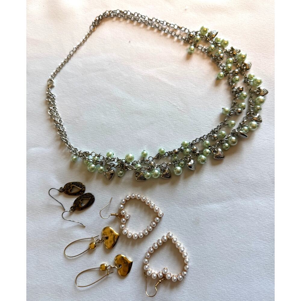 Heart Jewelry Grab Bag Bundle Love Theme Craft and Wear Mix Charm Necklace - Picture 3 of 10